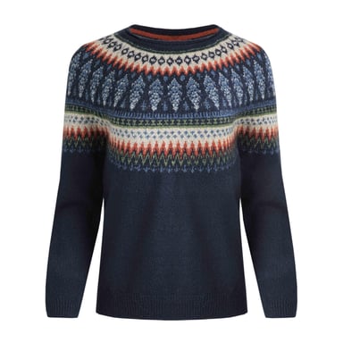 Weird Fish Womens/Ladies Lowell Fair Isle Eco Friendly Jumper (Navy)