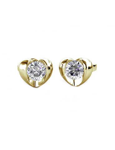 Pendientes Simply Love - Oro y Cristal