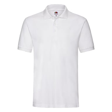 Fruit of the Loom Unisex Adult Premium Cotton Pique Polo Shirt (White)