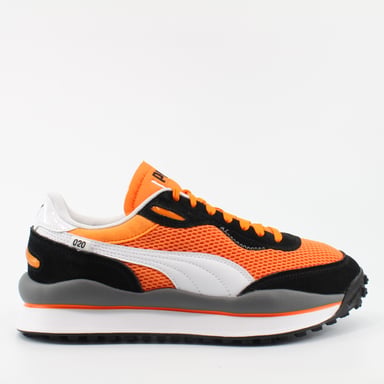 PUMA Style Rider OG Pack Orange Textile Mens Lace Up Trainers 372871 01