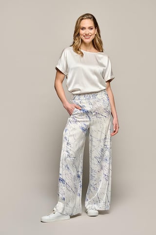 Aiden Print Broek Wit / Navy