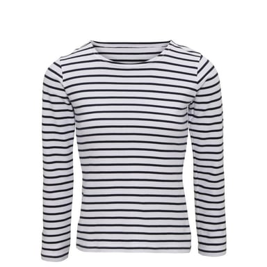 Asquith & Fox Womens/Ladies Mariniere Coastal Long Sleeve T-Shirt (White/Navy)