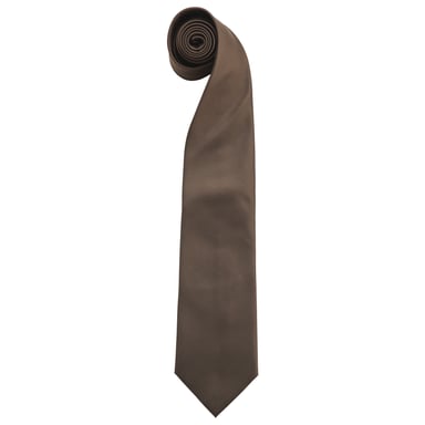 Premier Mens “Colours” Plain Fashion / Business Tie (Brown)
