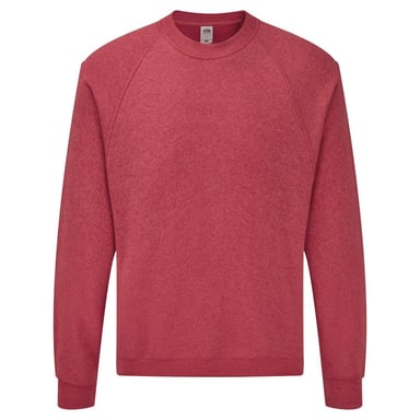 Fruit Of The Loom Mens Raglan Sleeve Belcoro® Sweatshirt (Heather Red)