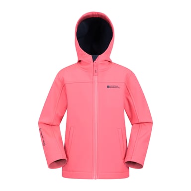 Mountain Warehouse Childrens/Kids Exodus Water Resistant Soft Shell Jacket (Bubblegum Pink)