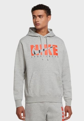 Sudadera con capucha de tejido polar en gris Sportswear para hombre Nike