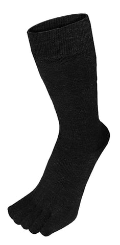 TOETOE - Calcetines de lana para hombre y mujer - Negro