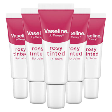5x Vaseline LipTherapy Rosy Tinted LipBalm For Instant Softness & Pink Hint, 10g