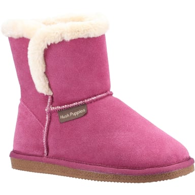 Hush Puppies Womens/Ladies Ashleigh Suede Slipper Boots (Rose)