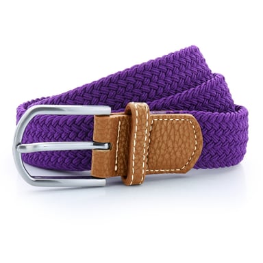 Asquith & Fox Mens Woven Braid Stretch Belt (Purple)