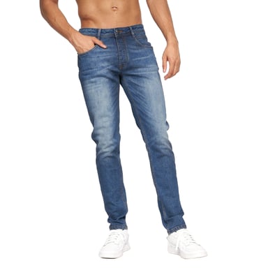 Crosshatch Mens Malcolm Slim Jeans (Stone Wash)