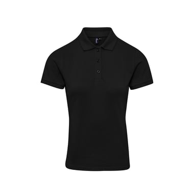 Premier Womens/Ladies Coolchecker Plus Polo Shirt (Black)