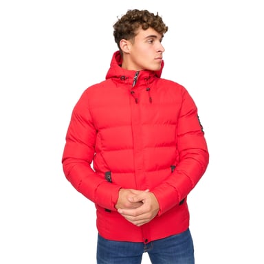 Crosshatch Mens Kampleys Embossed Padded Jacket (Red)