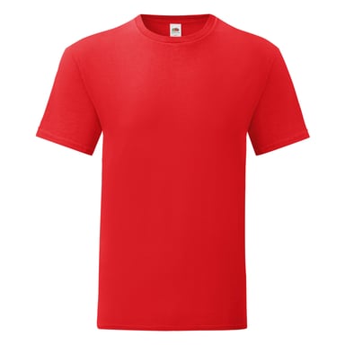 Fruit Of The Loom Mens Iconic T-Shirt (Pack of 5) (Red)