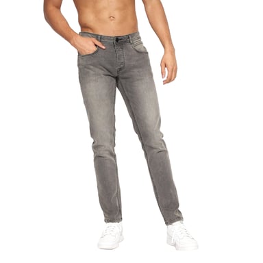 Crosshatch Mens Malcolm Slim Jeans (Light Grey Wash)