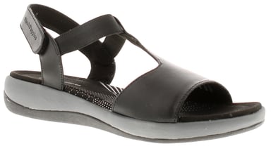 Ladies Leather Summer Sandal Black