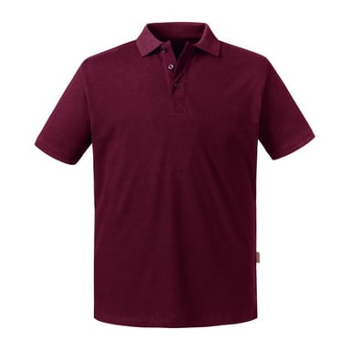 Russell Mens Pure Organic Polo (Burgundy)