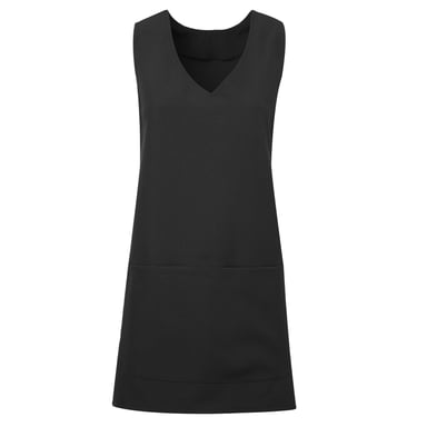 Premier Womens/Ladies Wrap Around Sleeveless Tunic Apron (Black)