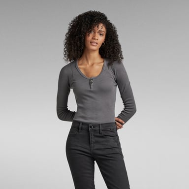G-Star RAW Henley Ultra Slim Body Top