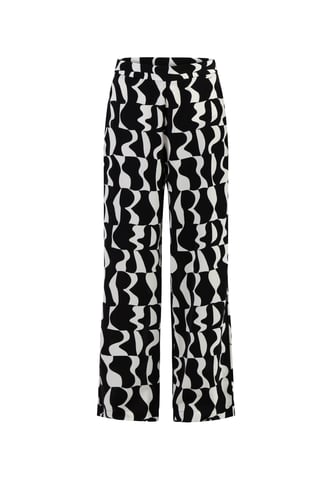 Dreimaster fabric trousers women black white