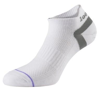 1000 Mile - Calcetines de entrenamiento para hombre Ultimate Low Cut Double Layer Moisture Wicking Trainer Socks - Blanco