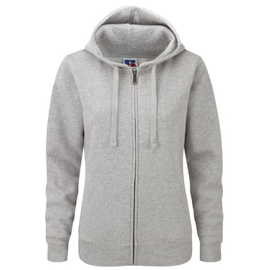 Russell Ladies Premium Authentic Zipped Hoodie (3-Layer Fabric) (Light Oxford)