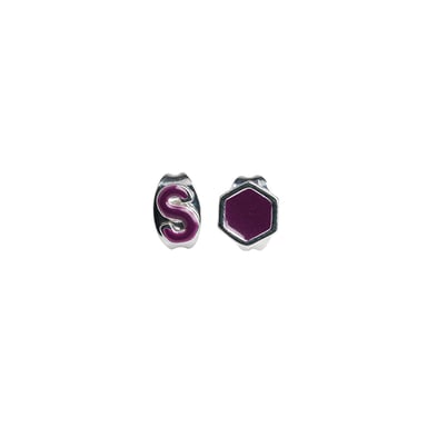 Pendiente plateado S lila SUPERB mujer