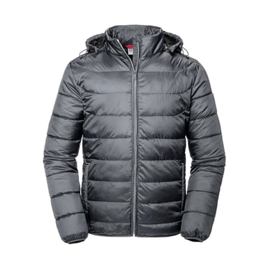 Russell Adults Unisex Hooded Nano Jacket (Iron Grey)