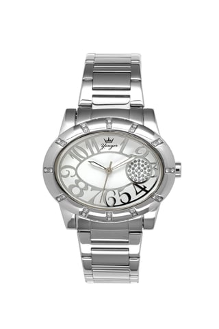 Yonger y Bresson: reloj plateado de acero inoxidable