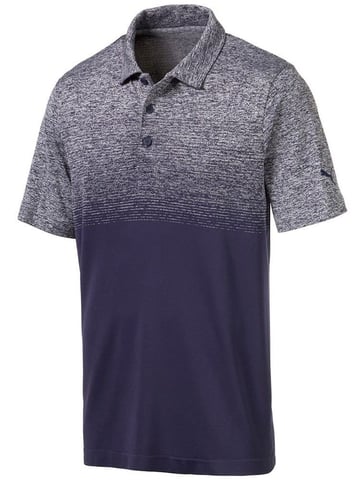 Puma Evoknit Ombre Navy Performance Fit Mens Golf Polo Camiseta 595106 03