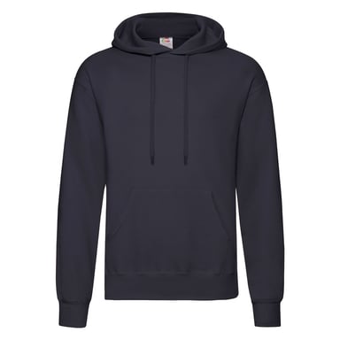 Fruit of the Loom Adults Unisex Classic Hooded Sweatshirt (Deep Navy)