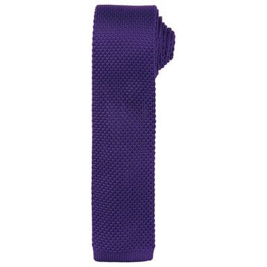 Premier Unisex Adult Slim Knitted Tie (Purple)