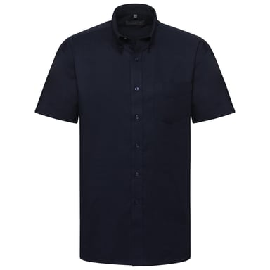 Russell Collection Mens Oxford Formal Shirt (Bright Navy)