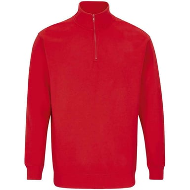 SOLS Unisex Adult Conrad Quarter Zip Sweatshirt (Bright Red)