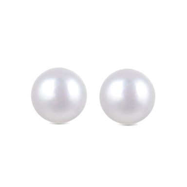 Pendientes Luxenter de Plata de Ley 925 con Perla Blanca acabados en oro amarillo de 18K - BÃ¡sico