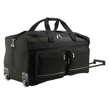 SOLS Voyager Rolling Travel Holdall Bag (Black)