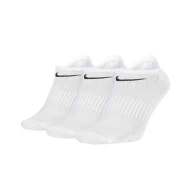 Nike SX7678 Unisex Everyday Lightweight Training No Show Socks White 3 Pair