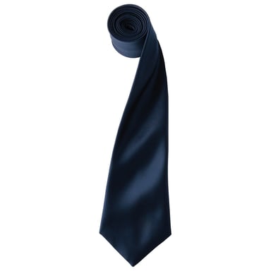Premier Unisex Adult Colours Satin Tie (Navy)