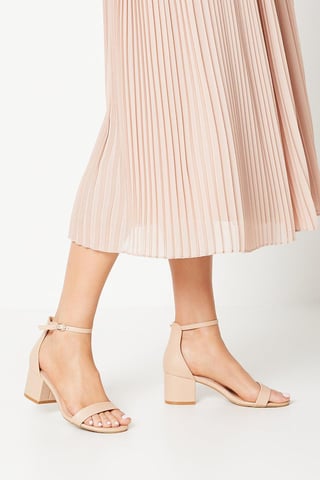 Thelma Ankle Strap Medium Block Heeled Sandals