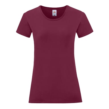 Fruit Of The Loom Womens/Ladies Iconic T-Shirt (Burgundy)