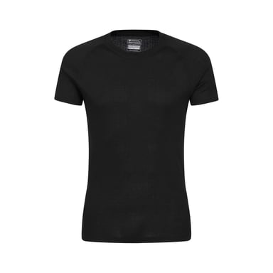 Mountain Warehouse Mens Talus Round Neck Short-Sleeved Thermal Top (Black)