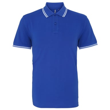 Asquith & Fox Mens Classic Fit Tipped Polo Shirt (Royal/ White)