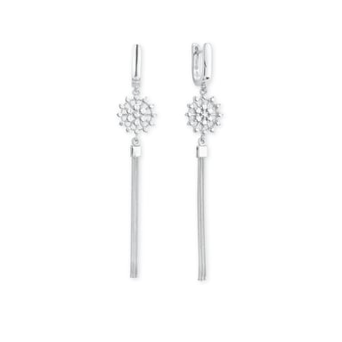 Amor earring for ladies, 925 Sterling silver, zirconia synth.