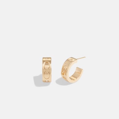 Kissing C Small Huggie Earrings