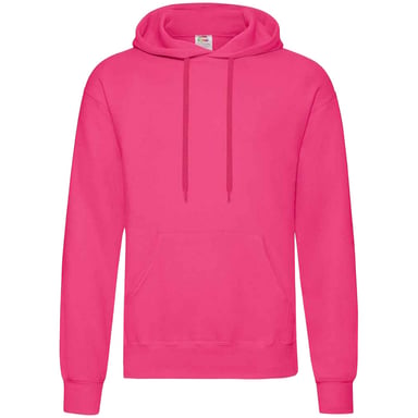 Fruit Of The Loom Unisex Adults Classic Hooded Sweatshirt (Fuchsia)