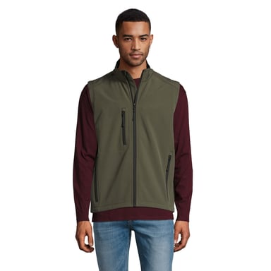 SOLS Mens Rallye Softshell Sleeveless Gilet (Army)