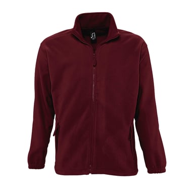 SOLS Mens North Full Zip Outdoor Fleece Jacket (Burgundy)