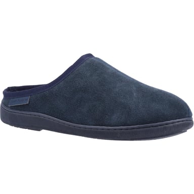 Hush Puppies Mens Ashton Suede Slippers (Navy)