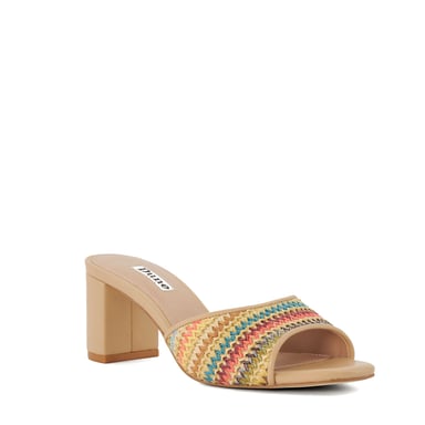 Dune Ladies Multicolour - Block Heel Rainbow Mule