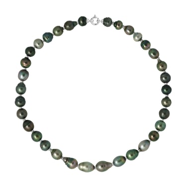 Necklace Real Cultured Tahiti Pearls Circled 9-10 mm